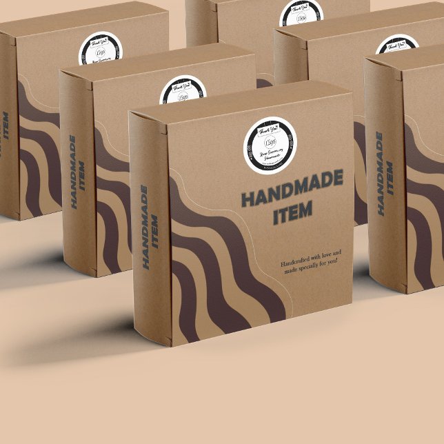 Sticker Rond Emballage professionnel personnalisé de Merci fait (Créateur téléchargé)