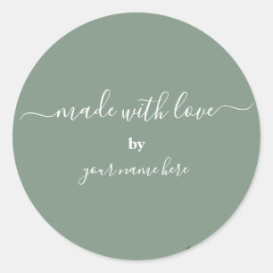 Sticker Rond Emballage simple et élégant fait main