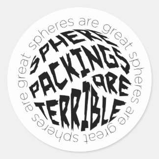 Sticker Rond Emballages de la sphère