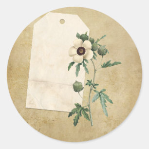 Sticker Rond Embellisement du scrapbook de collage floral victo