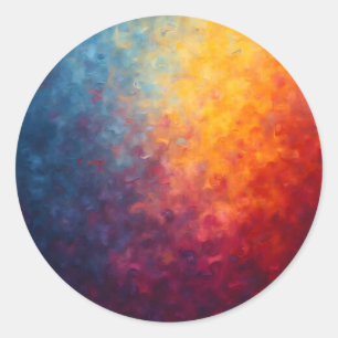 Sticker Rond Ember Fade – Ronde Classique d'Art de Feu Abstrait