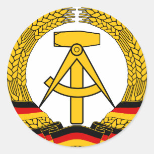 Sticker Rond Emblem der DDR - Emblème national de la RDA.