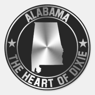 Sticker Rond Emblème Alabama