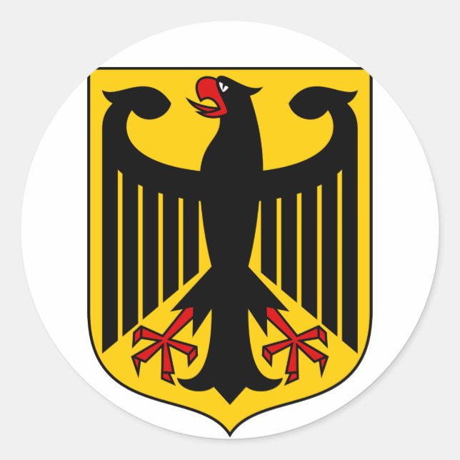 Sticker Rond emblème allemand (Devant)