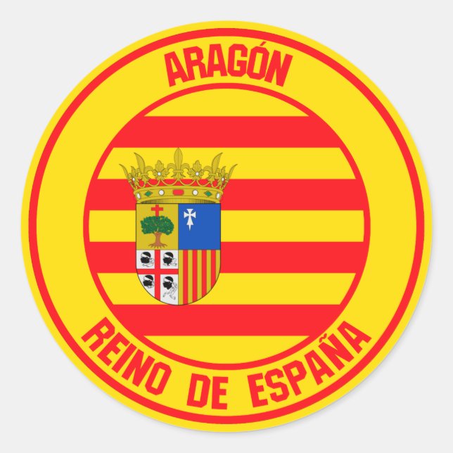Sticker Rond Emblème Aragón Round (Devant)