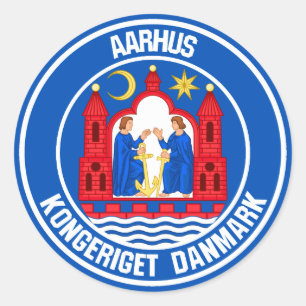 Sticker Rond Emblème Arhus Round
