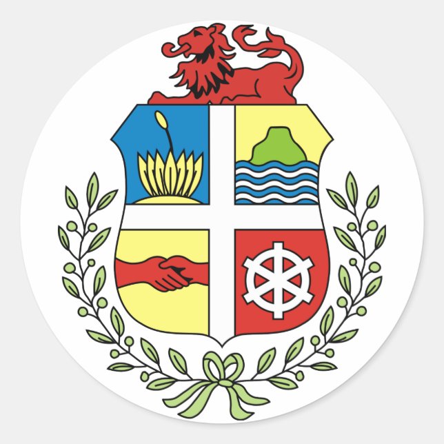 Sticker Rond emblème aruba (Devant)