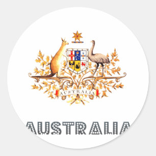 Sticker Rond Emblème australien