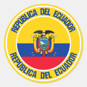 Sticker Rond Emblème autour de l'Equateur
