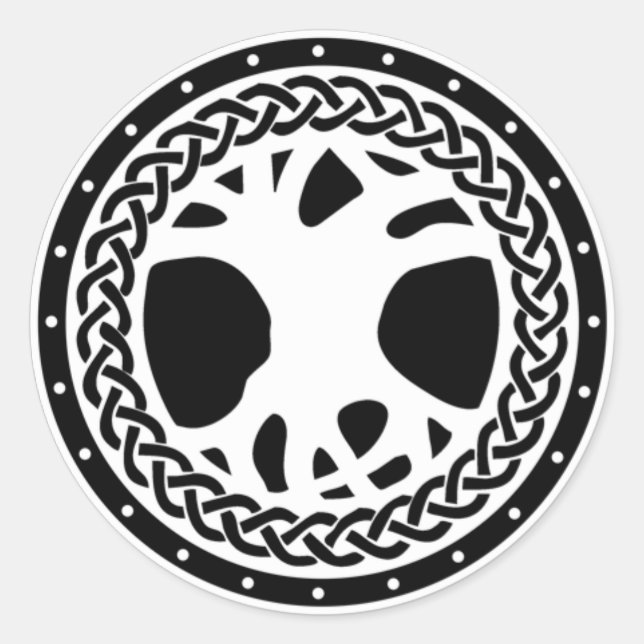 Sticker Rond Emblème blanc de Gaiscioch (Devant)