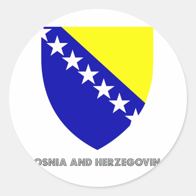 Sticker Rond Emblème bosniaque (Devant)