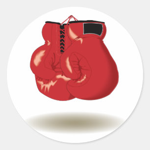 Sticker Rond Emblème Boxe cool