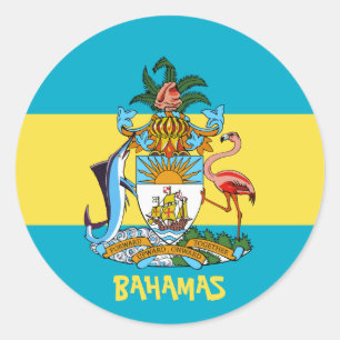 Sticker Rond emblème de bahamas