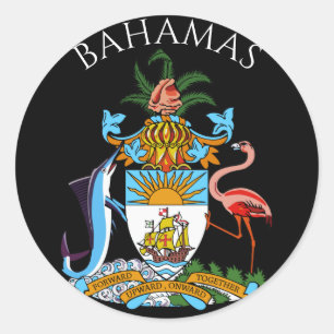 Sticker Rond emblème de bahamas