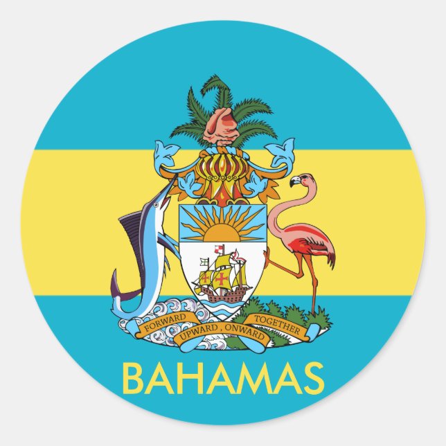 Sticker Rond emblème de bahamas (Devant)