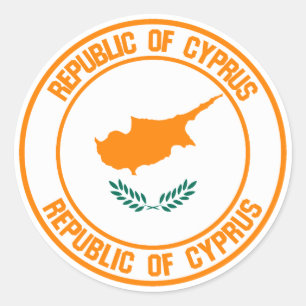 Sticker Rond Emblème de Chypre