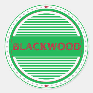 Sticker Rond Emblème de fierté de la ville de Blackwood – Ident