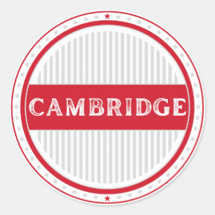 Sticker Rond Emblème de fierté de la ville de Cambridge – Ident
