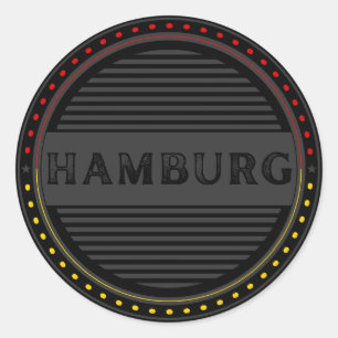 Sticker Rond Emblème de fierté de la ville de Hambourg – Identi