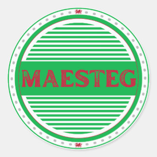 Sticker Rond Emblème de fierté de la ville de Maesteg – Identit