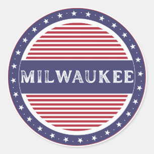 Sticker Rond Emblème de fierté de la ville de Milwaukee - Ident