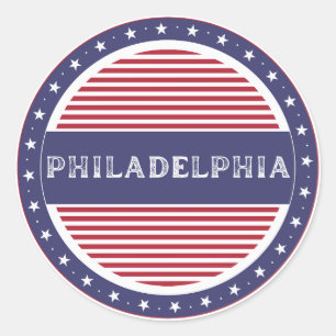 Sticker Rond Emblème de fierté de la ville de Philadelphie – Id