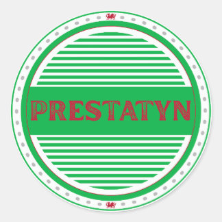 Sticker Rond Emblème de fierté de la ville de Prestatyn – Ident