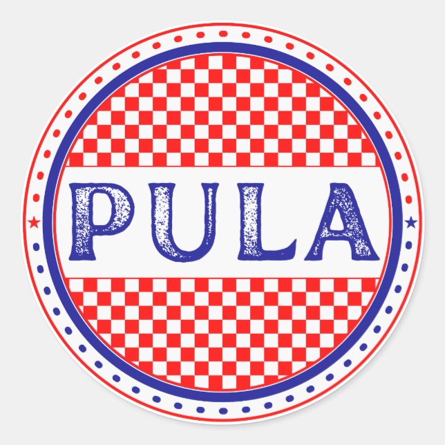 Sticker Rond Emblème de fierté de la ville de Pula – Identité c (Devant)