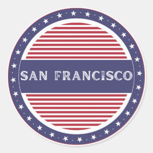 Sticker Rond Emblème de fierté de la ville de San Francisco Ide