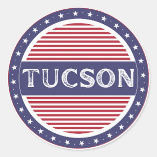 Sticker Rond Emblème de fierté de la ville de Tucson – Identité