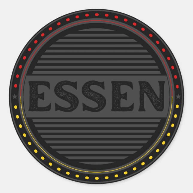 Sticker Rond Emblème de fierté de la ville d'Essen – Identité a (Devant)