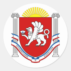 Sticker Rond Emblème de la Crimée