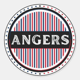 Sticker Rond Emblème de la fierté d'Angers – Identité française