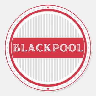 Sticker Rond Emblème de la fierté de la ville de Blackpool – Id
