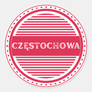 Sticker Rond Emblème de la fierté de la ville de Częstochowa –