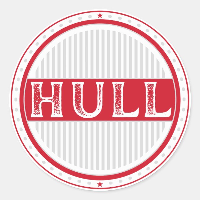 Sticker Rond Emblème de la fierté de la ville de Hull – Identit (Devant)