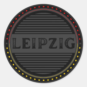Sticker Rond Emblème de la fierté de la ville de Leipzig – Iden