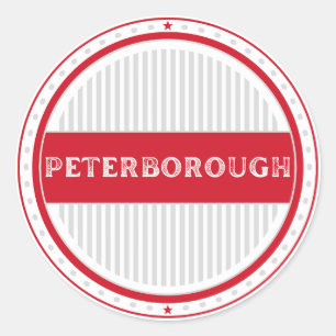 Sticker Rond Emblème de la fierté de la ville de Peterborough –