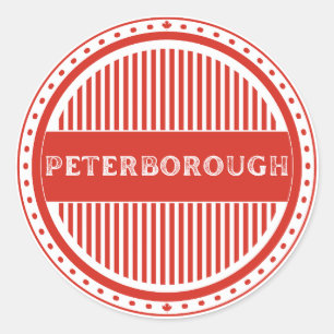 Sticker Rond Emblème de la fierté de la ville de Peterborough –