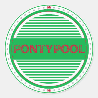 Sticker Rond Emblème de la fierté de la ville de Pontypool – Id
