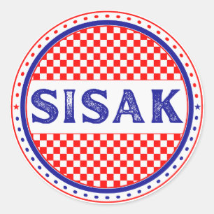 Sticker Rond Emblème de la fierté de la ville de Sisak – Identi