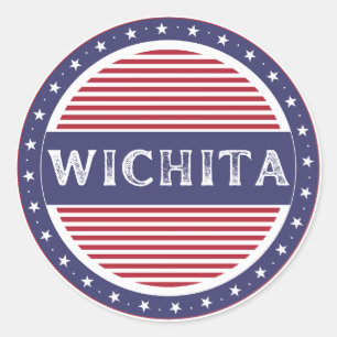 Sticker Rond Emblème de la fierté de la ville de Wichita – Iden