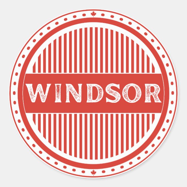 Sticker Rond Emblème de la fierté de la ville de Windsor – Iden (Devant)