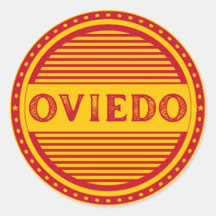 Sticker Rond Emblème de la fierté de la ville d'Oviedo – Identi