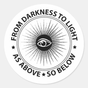 Sticker Rond emblème de la franc-maçonnerie