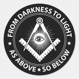 Sticker Rond emblème de la franc-maçonnerie