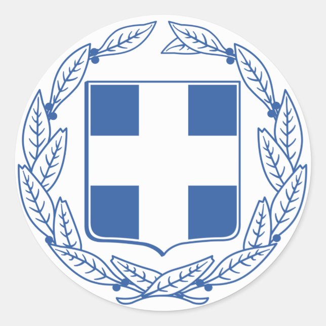 Sticker Rond emblème de la grèce (Devant)