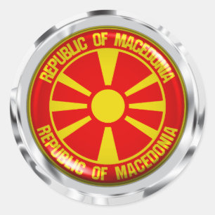 Sticker Rond Emblème de la Macédoine