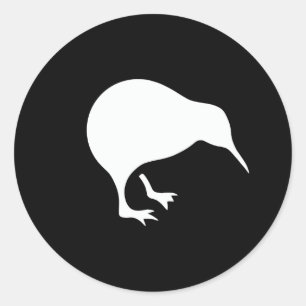 Sticker Rond Emblème de la Nouvelle Zélande de kiwi