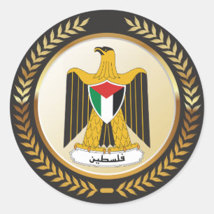 Sticker Rond Emblème De La Palestine